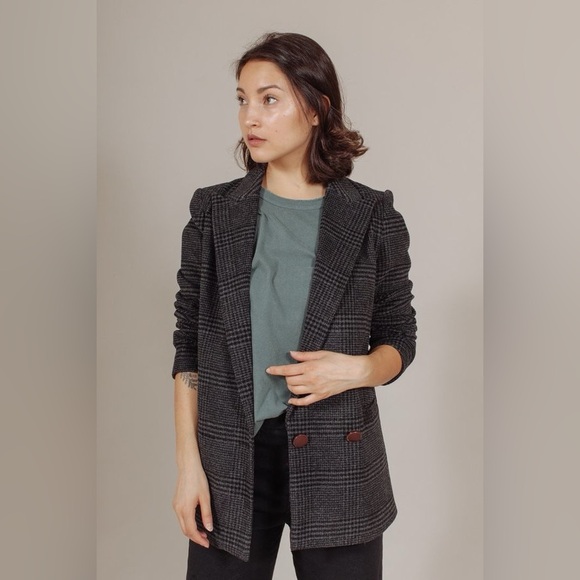 Ganni Woodside Blazer Ebony Melange